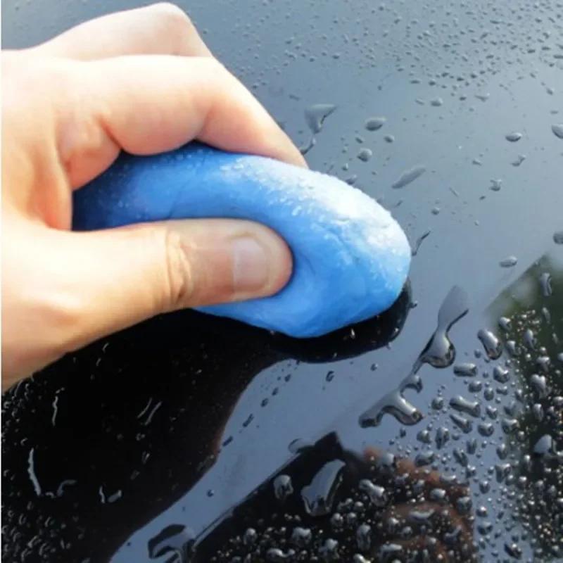 1Pc Blue Car Wash Mud Car Body Paint Finish Glass Decontamination Cleaner Volcanic Clay Automobile Cleaning Tool Accessories