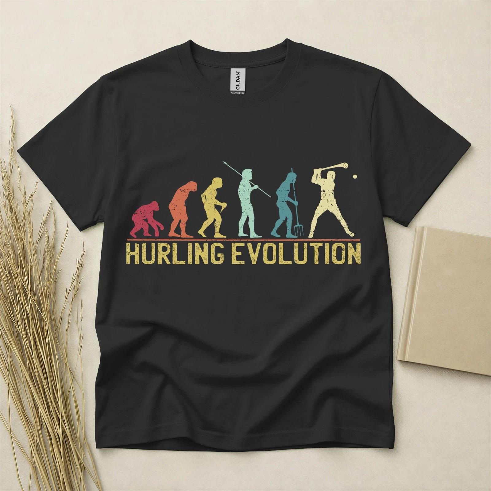 Hurling Evolution Children s Children s Children s T  Children s T-shirt Funny Hurling Gift Sports Tee Gildan Heavy Cotton 100