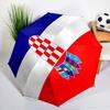 Parapluie Fierté du Football Croate - Ouverture/Fermeture Automatique, Parapluie Compact Léger à 8 baleines Essentiel pour l'extérieurAccessoire de Pique-nique Ventilateur Cadeaux