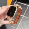 Pearl Metal Strap for Apple Watch Band 49 46 45 44 42 41 40 38mm Women Jewelry Diamond Bracelet Correa for iWatch S10 9 8 7 6 SE