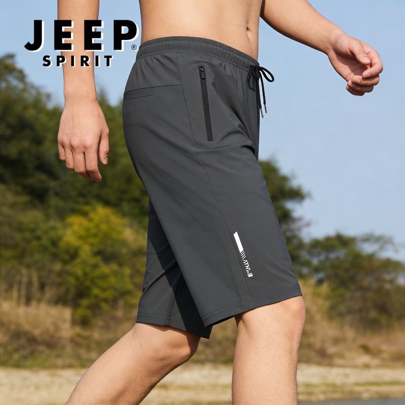 JEEP SPIRIT Men's Ice Silk Casual Capri Shorts