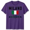 Milano Graphic Unisex Football T Shirt Casual White Soft Cotton Classic Top