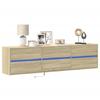 VidaXL Wall-mounted TV Cabinet with LED Sonoma Oak 180x31x45 Cm, Floating TV Cabinet, Wall-mounted Media Unit, Wall-mounted TV Unit, 3307935
