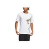 Adidas Graphic Story Casual Breathable Round Neck Sports T-Shirt Men Tops White HE5175