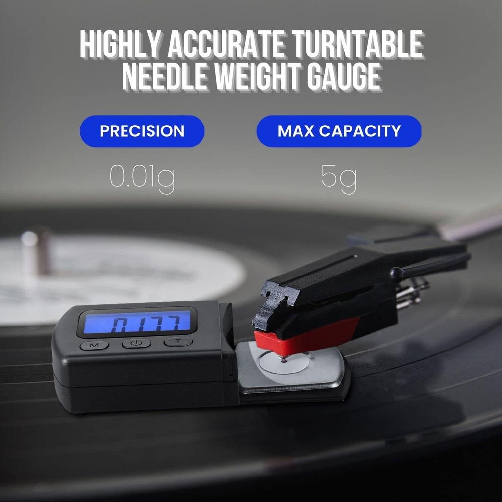 Vinyl-Specific Force Gauge, Load Cell, Data Logger, Stylus Case