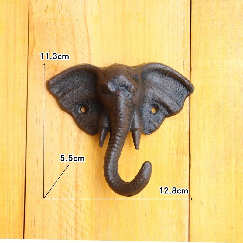 

Creative Cast Iron Animal Elephant Monkey Hook Wall Mounted Storage Key Holder Personalized Coat Hook Single and Double Hooks