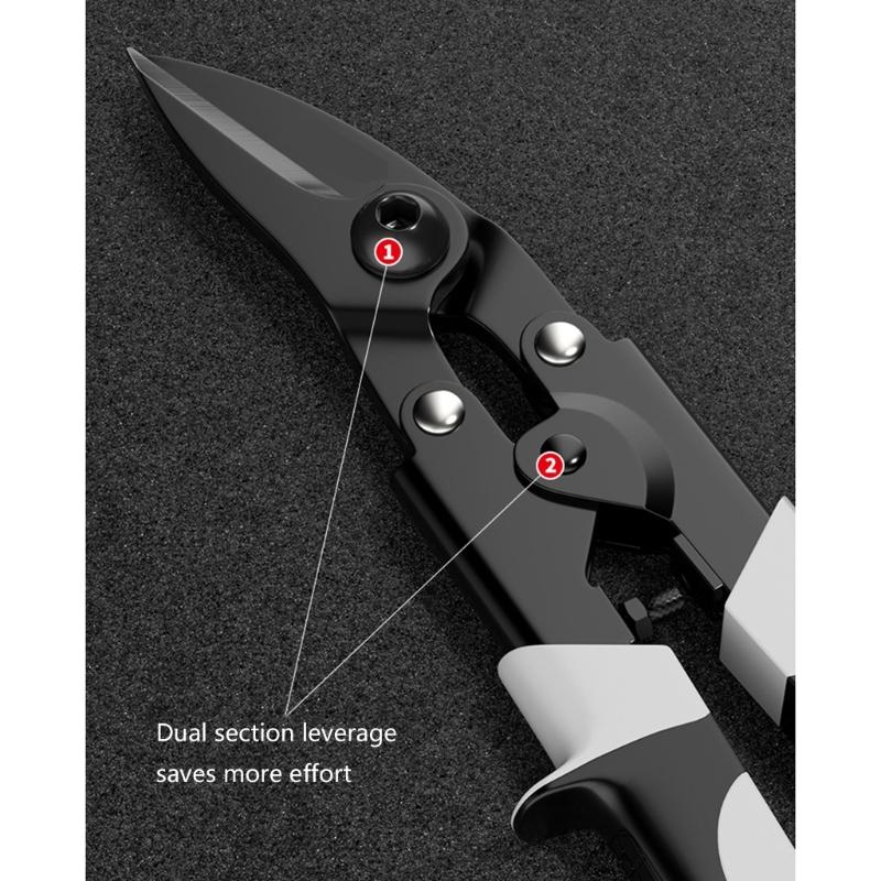 Professional Industrial Shears:Stainless Steel Scissors Tin Snips for Metal Sheet PVC Pipe Cutting Iron Plates