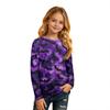Kids' Long Sleeve Halloween Print T-Shirt with Round Neck for Everyday Wear
