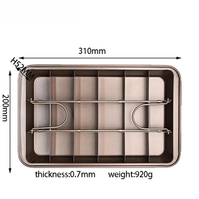 Brownie Pan 18 Pre-slice Nonstick Baking Tray with Dividers Chocolate Cake Mold Square Baking Pan Bakeware