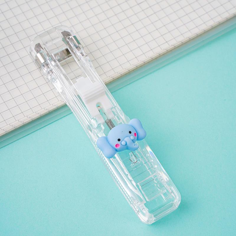Cartoon Transparent Traceless File Binder Clip for Office Data Organization and Creative Learning