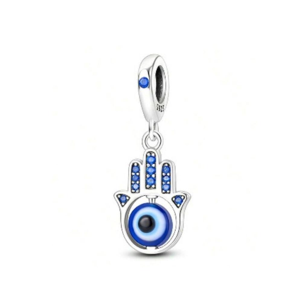 Copper Palm All-Seeing Eye Dangle Charm Egypt Bead Fit Original Bracelet Pendant Diy Jewelry Gift For Women