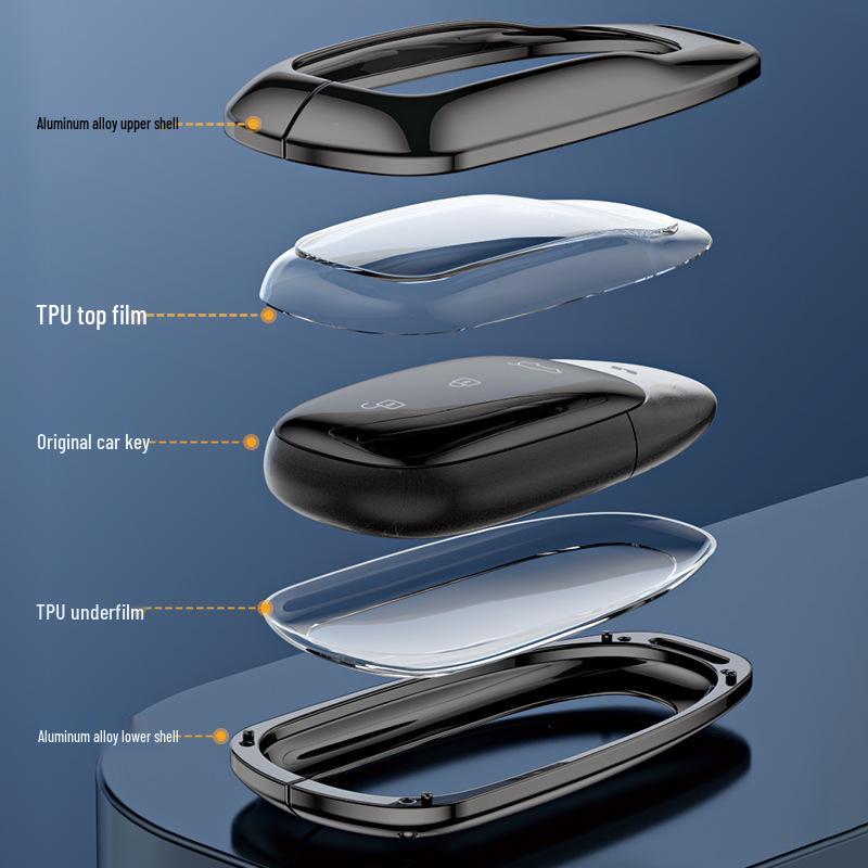 Premium Aluminum Alloy Keychain Cover for 6-7 Seater Vehicles