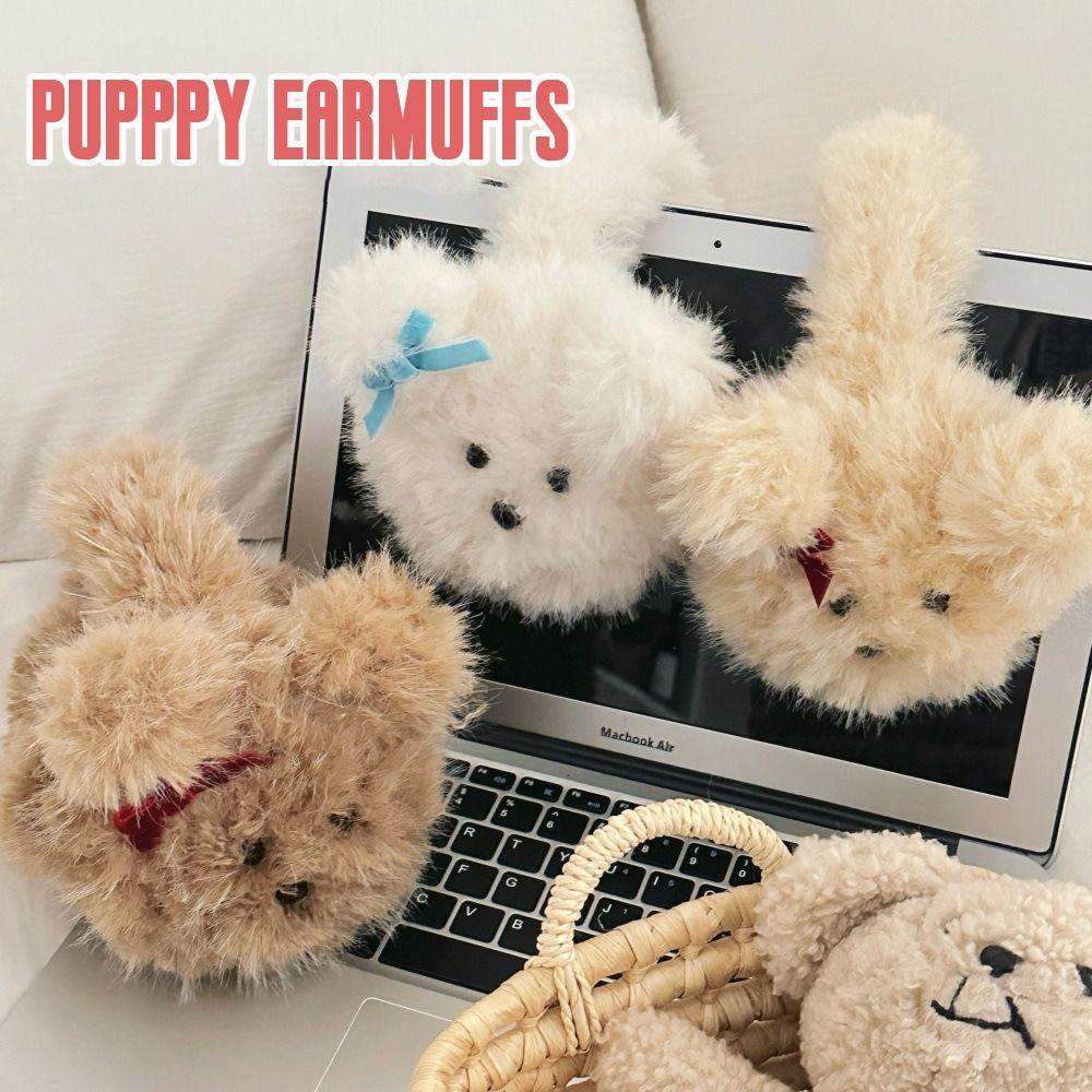 

Cute Puppy Ear Cover Plush Earflaps Cartoon Earmuffs Women хакі