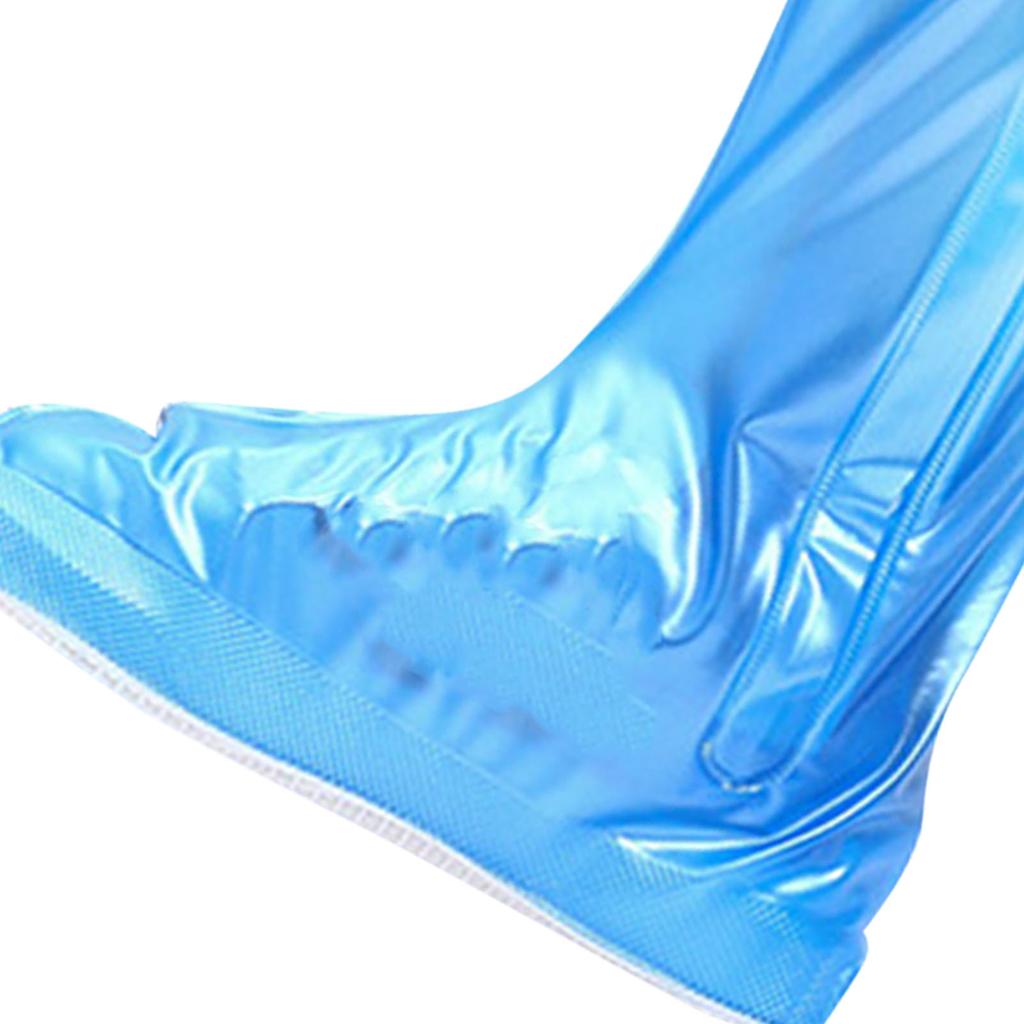Regenschuhüberzug PVC Hoch Wasserdicht Verdickte Sohle Rutschfest Faltbar Regenstiefel Schuhüberzug für Herren