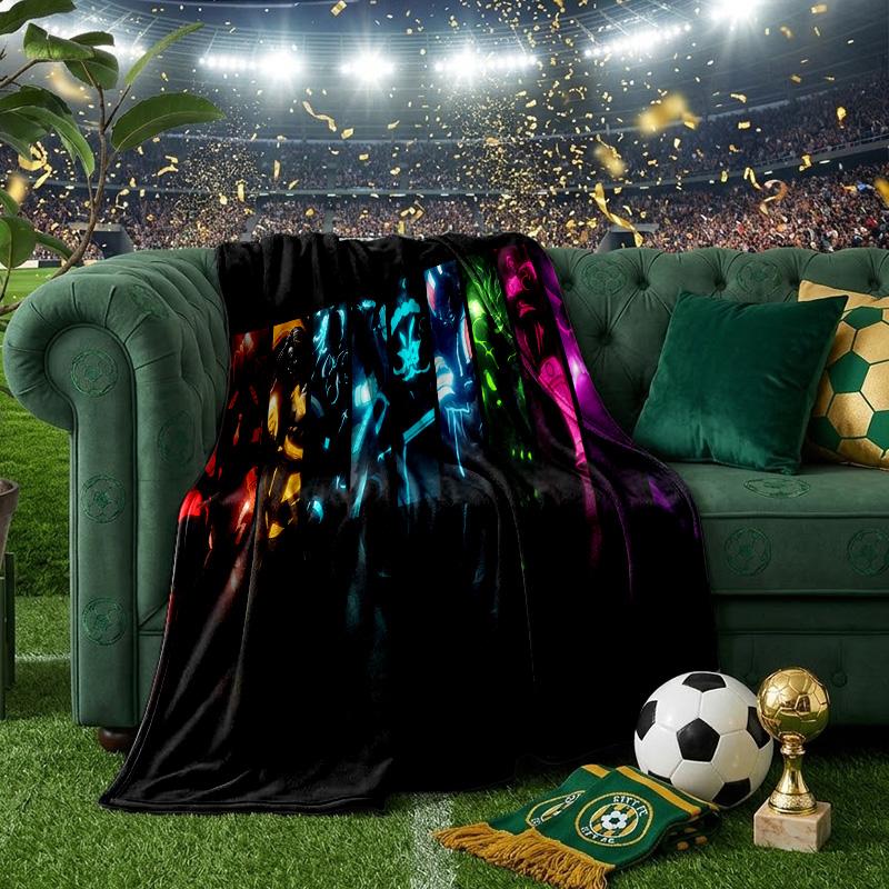 Fighter Game Throws Blanket Flannel Blankets Plush for Couch Bed Gifts for Men Women Travel Picnic Blanket Christmas Fan Gifts