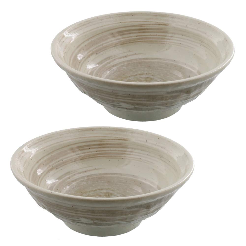 

East Brushed Kohiki Ramen Set of Japanese Dinnerware Set 6.3-inch Bowls, 2, белый