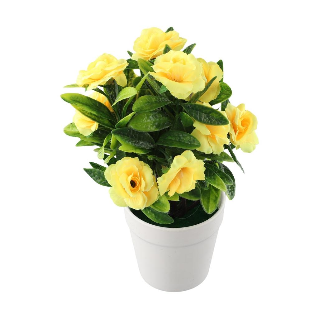Elegant Silk Rose Flowers In Pot Adds a Touch of Beauty To Your Garden