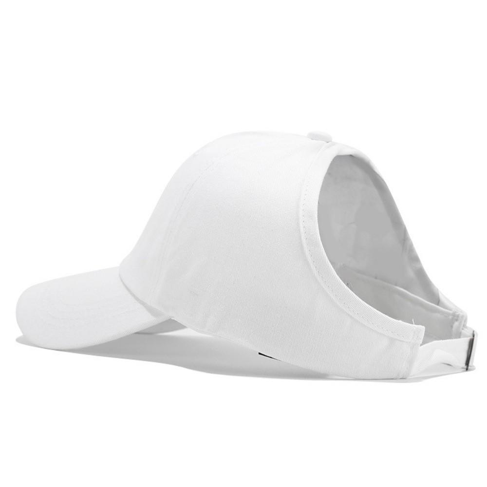 Stylish Retro Washed Backless Baseball Cap Versatile Sun Protection Women Ponytail Hat Summer Hollow Caps For Daily Wear