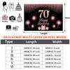 Party Backdrop Birthday Rose Fireworks 70th 70 Photo Booth Background Wall Decor
