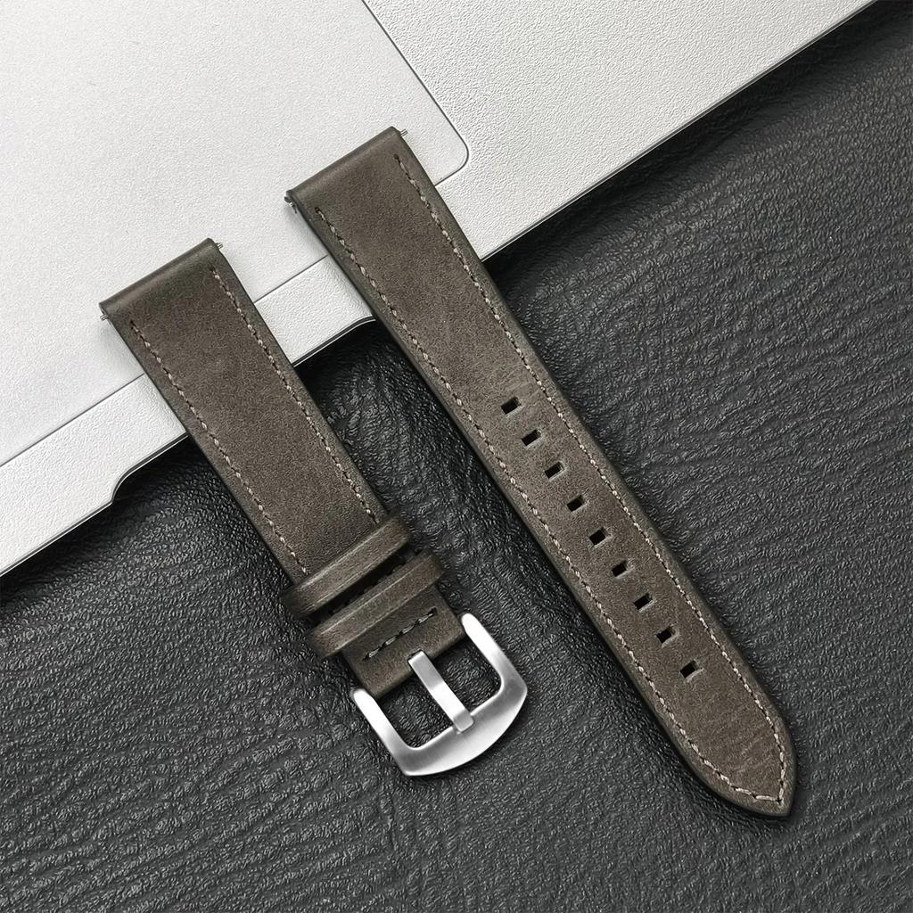 20mm 22mm Leather Strap for Samsung Galaxy Watch7 6 5 4 40/44mm 6/4 Classic Replacement Bracelet for Huawei Watch 3 4Pro GT3 GT2