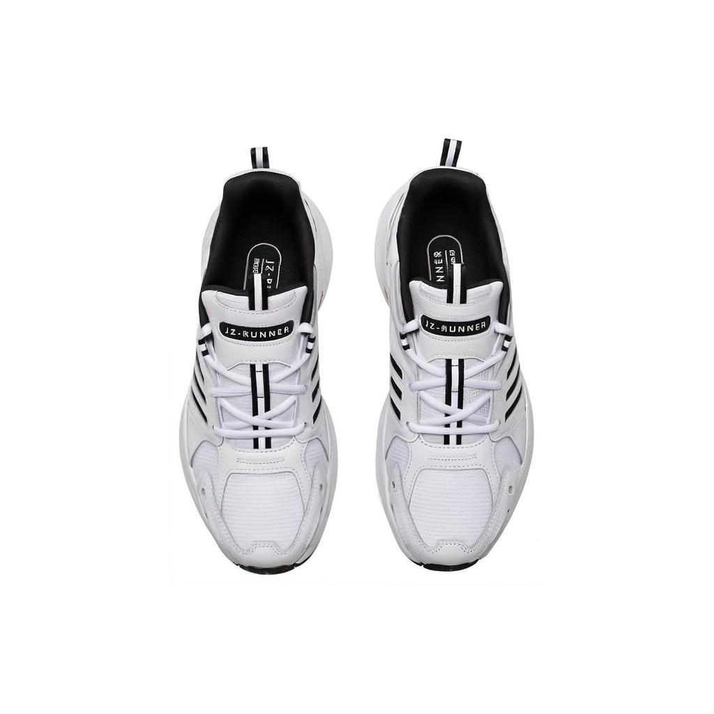 Adidas JZ Runner Fabric Cow Split Leather Versatile Shock Absorbing Durable Low Top Lifestyle Casual Shoes Unisex Sneakers White Black IH6362