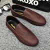 Men Fashion Shoes Summer2025New Casual Shoes for Men Slip-On Loafers Comfortable Soft Leather Driving Shoes Breathable