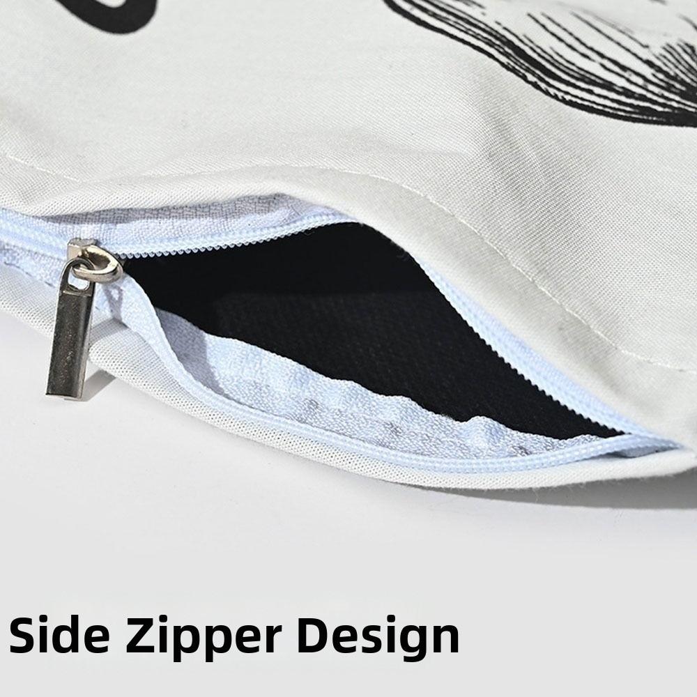 Portable Reusable Onion Potatoes Storage Bag Drawstring Large Canvas Bag With Side Zipper Kitchen Storage Pouch