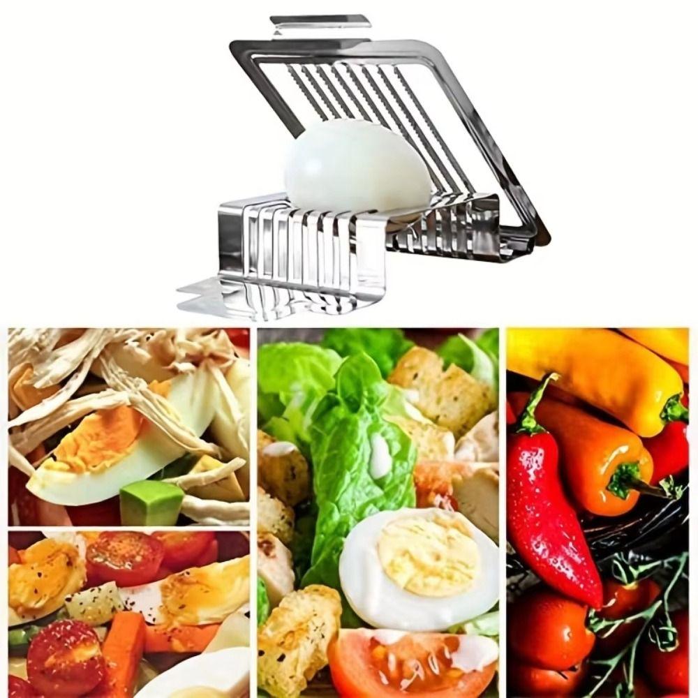 Stainless Steel Fruit Cutter Heavy Duty Metal Sectioner Cutter Mold Boiled Egg Slicer  Household