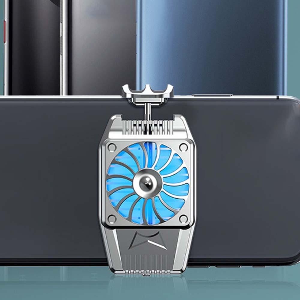 With Back Clip Mobile Phone Cooler With Blue Light Nine Fan Radiator  Watch Short Videos