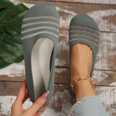 Women Flats Shoes 2025 New Casual Comfortable Women Shoes Round Head Shallow Mouth Loafers Spring Knitted Flat Shoes Ladies