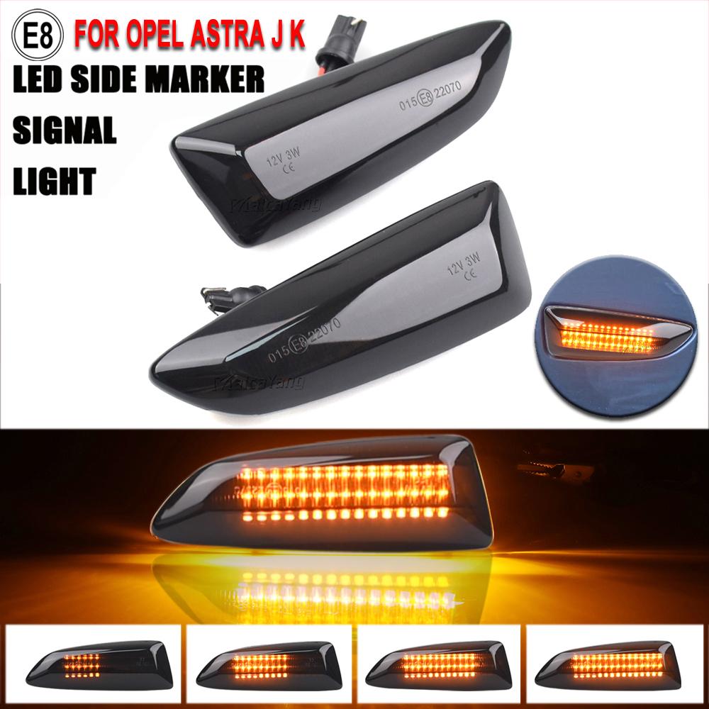 For Opel For Vauxhall Astra J K Crossland X Grandland ignia B Zafira C LED Dynamic Turn Signal Light Side Marker Lamp Fender