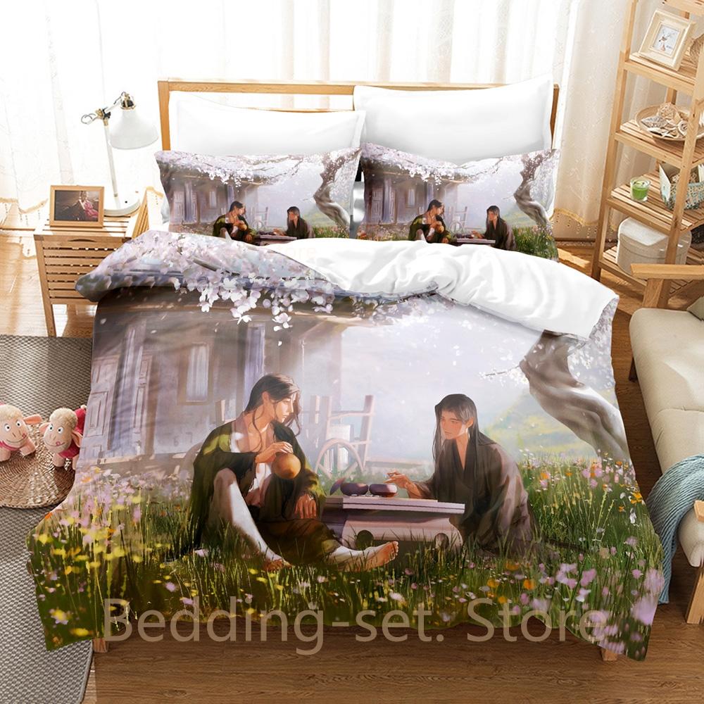 Comforter Guardian Zhen Hun Bedding Set Single Twin Full Queen King Size Bed Set Adult Bedroom Duvet Sets Anime Bed