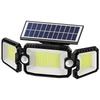 Solar Outdoor Light, Waterproof, Sensor Light, Ultra Bright, 305 High-Brightness LEDs, 3-Sided Lighting, 270° Illumination, IP65 Waterproof, No