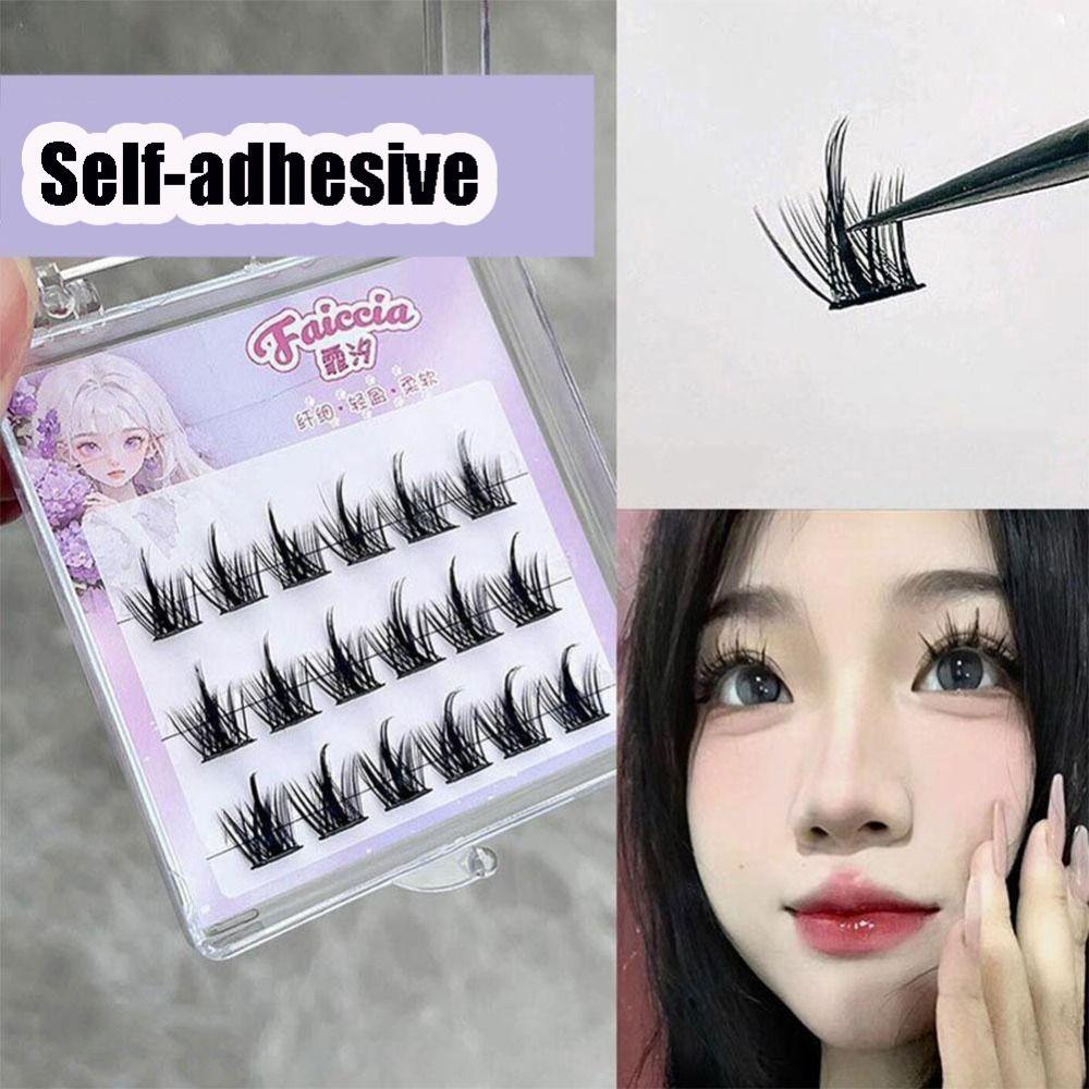 Press On Segmented Eyelashes Natural Long Individual Eyelash  DIY Eyelash Extension