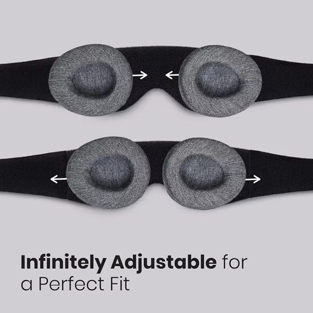 Light Blocking 3D Sleep Eye Mask Adjustable Travel Eye Cover Blindfold Eyeshade  Shift Work