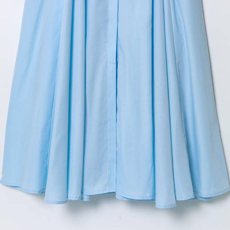 Kaslead New Women clothes Western Style Fashion Simple Casual Shirt Long Dress