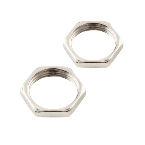 Musiclily Pro M12x0.75 Jack Nuts for Metric Guitar/Bass Cylinder Jacks, Nickel (Pack of 10)