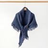 Solid color shawl containing wool thickened wool knitted scarf women's winter high-end warm and cold scarf