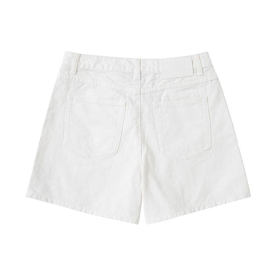 MLB Boston Red Sox Heart Series Solid Color Denim Shorts Women shorts White 3FDPH0133-43CRS