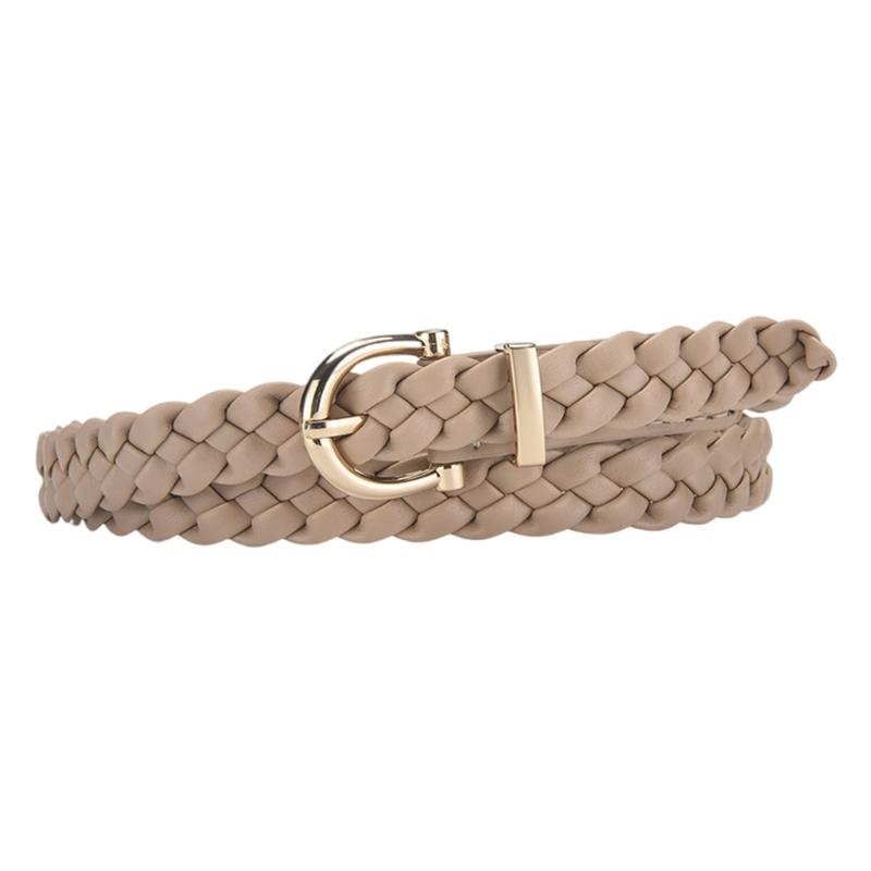 

Плетеный поясной ремень Плетеный ремень для платья с запахом Ночной клуб Узкий ремень для вечеринки Танцы Пляж хаки