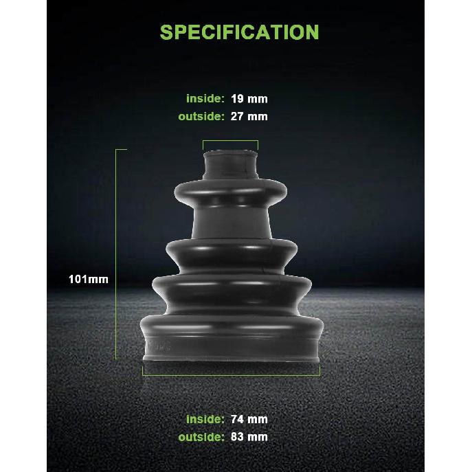 SCITOO CV Axle Boot Kit Front Outer cv joint fit 1996-1997 2002-2005 for Polaris Sportsman 500