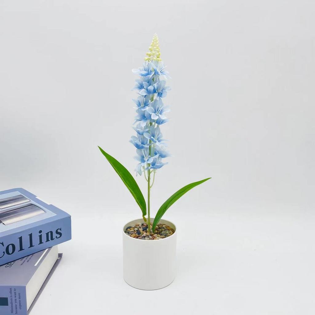 Hyacinth Plant Simulation Pot With Plastic And Silk Material For Home Wedding And Photography Uses