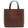 Bally Letter-Pressed Metal Hardware Leather Tote Bag Small Women handbags Brown 6311550