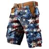 Men's Independence Day Printed Multi Pocket Workwear Shorts