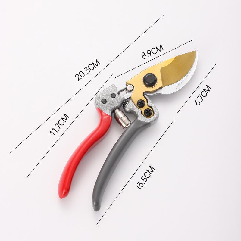 Aluminum Alloy Curved Pruning Shears for Gardening and Orchard Use