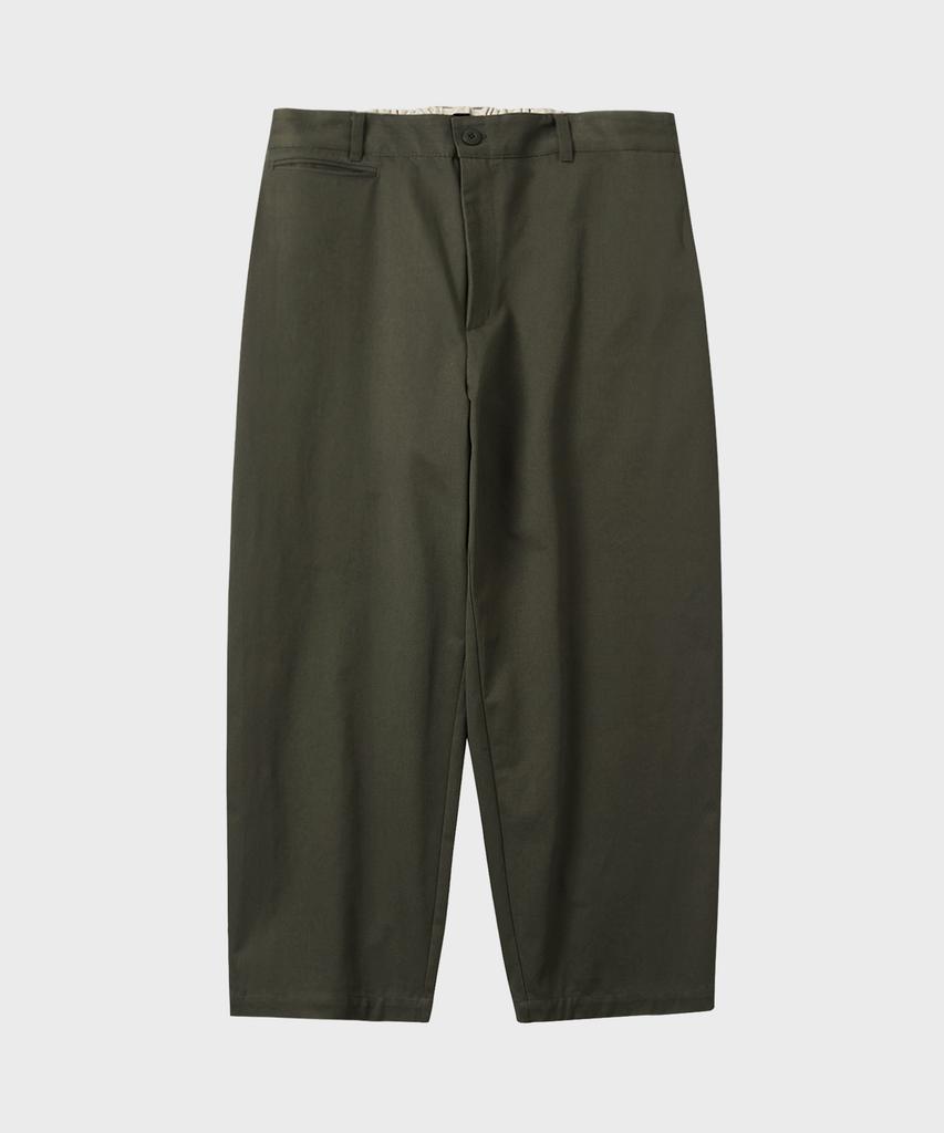 Kaneitei Wide Chino Trousers (Olive Drab)