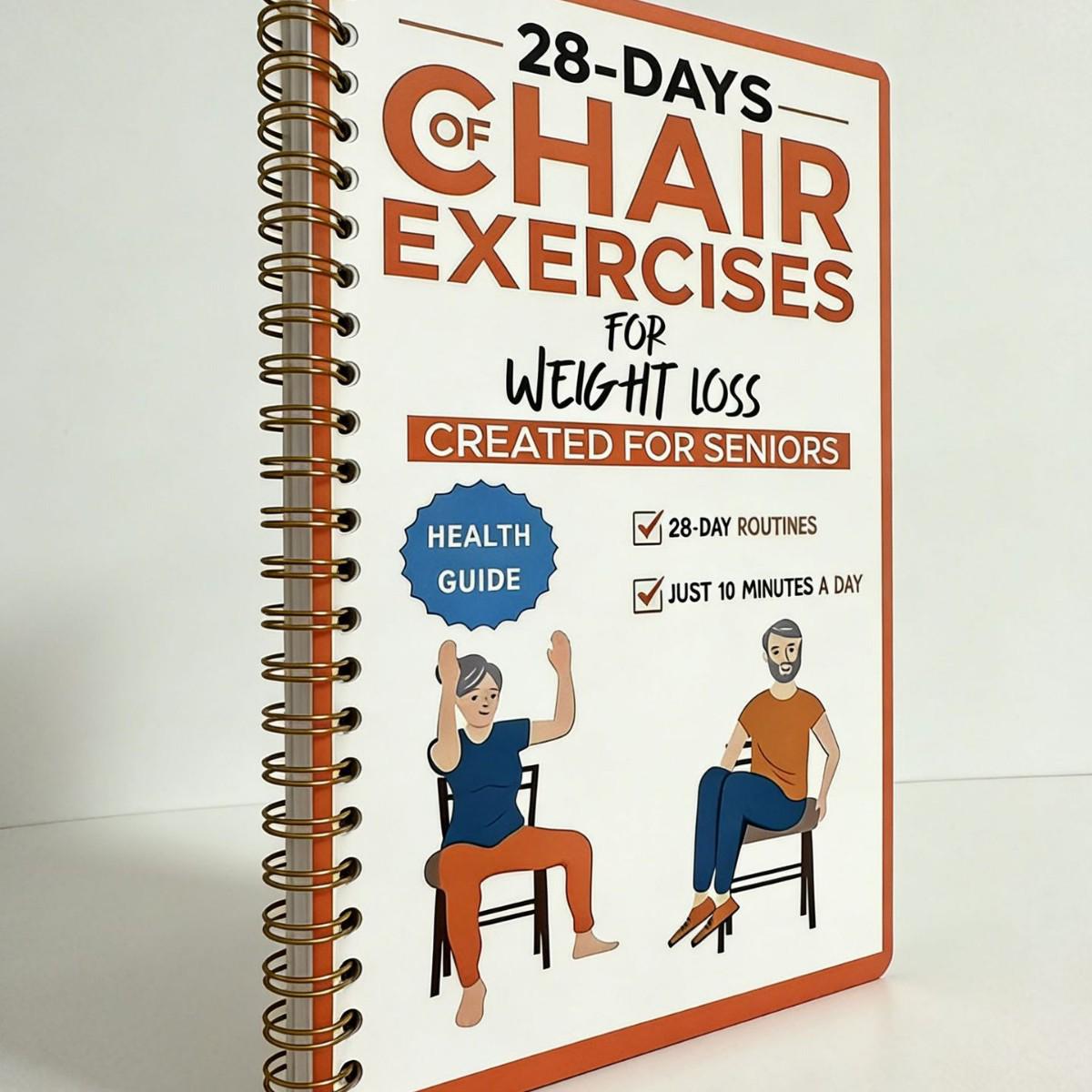 A5 Chair Yoga Exercise Notebook for Elderly Weight Loss