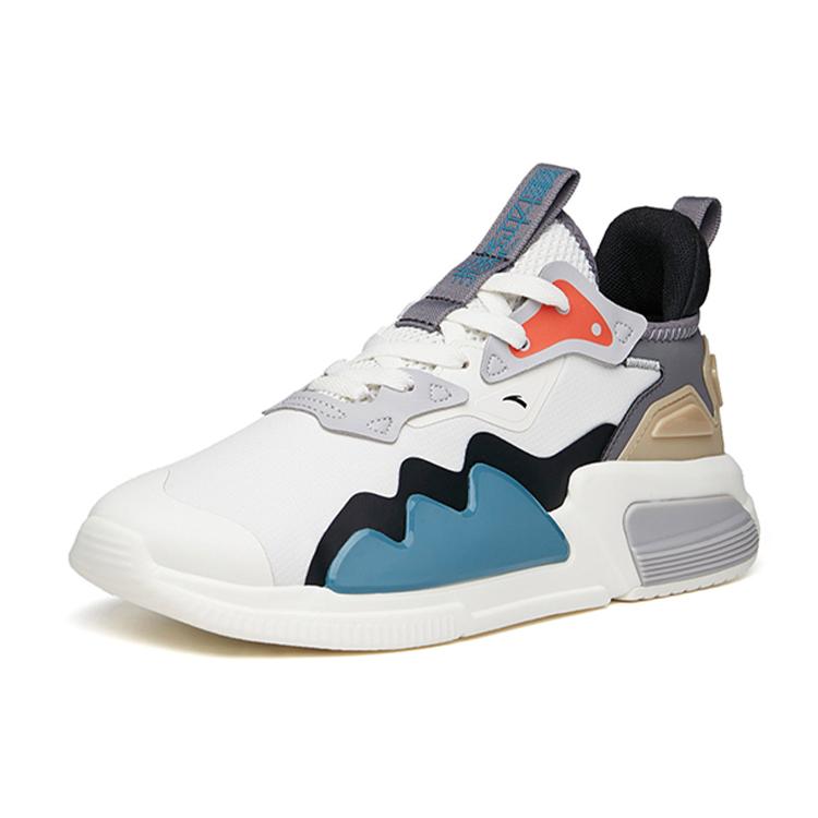New Anta Rejecting Mediocrity Anti Slip And Wear Resistant Breathable Low Top Skateboard Shoes Men's Ivory White 112138800-1
