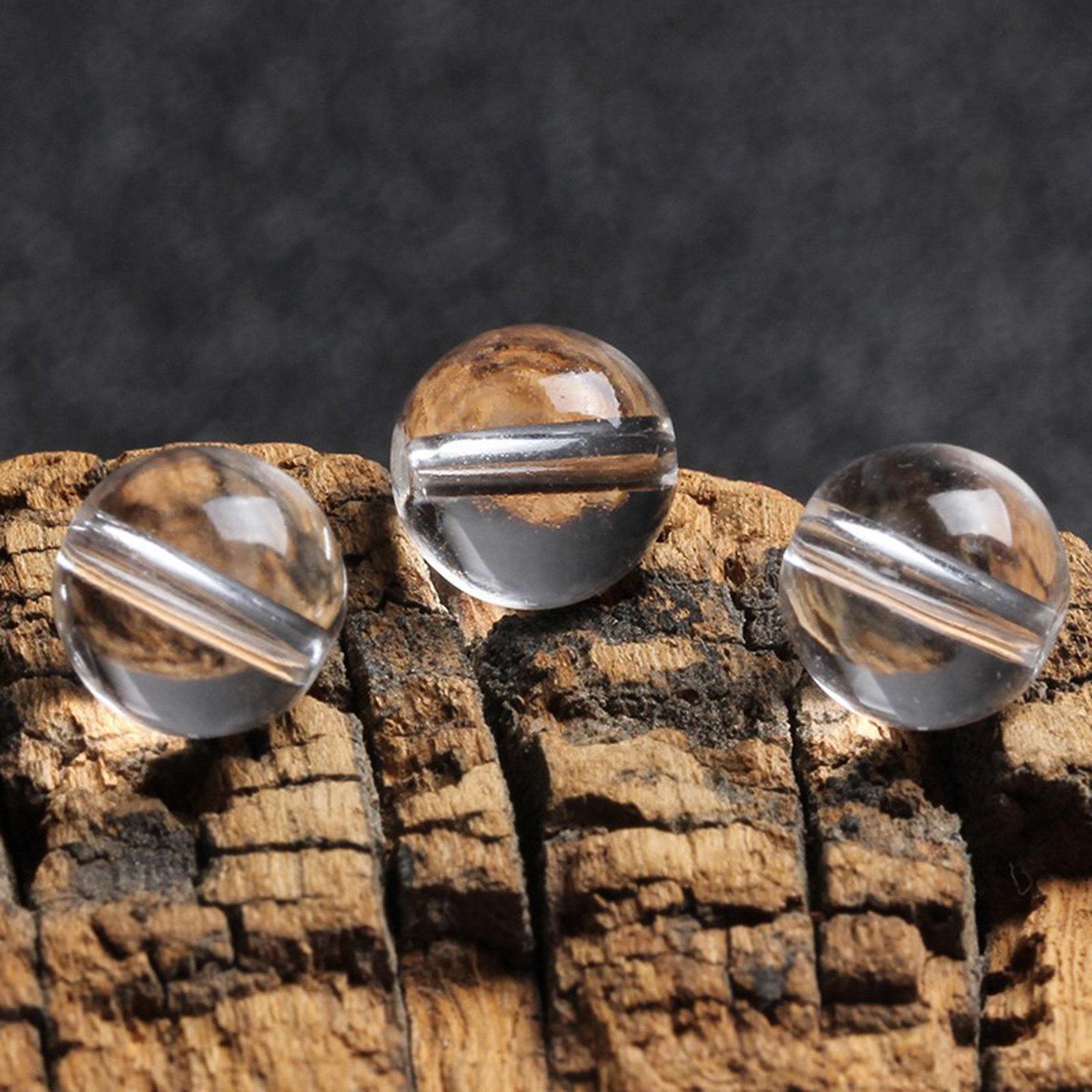 7A Natural Brazilian White Crystal Beads for Body Cleansing & DIY Jewelry Accessories 4mm Natural White Crystal Beads (4 pcs)