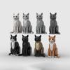 2026 New Ideas Orange Cat Tuxedo Cat Animal Model Building Blocks Assemble Cute Cartoon Bricks Puzzle Toys For Children Gifts